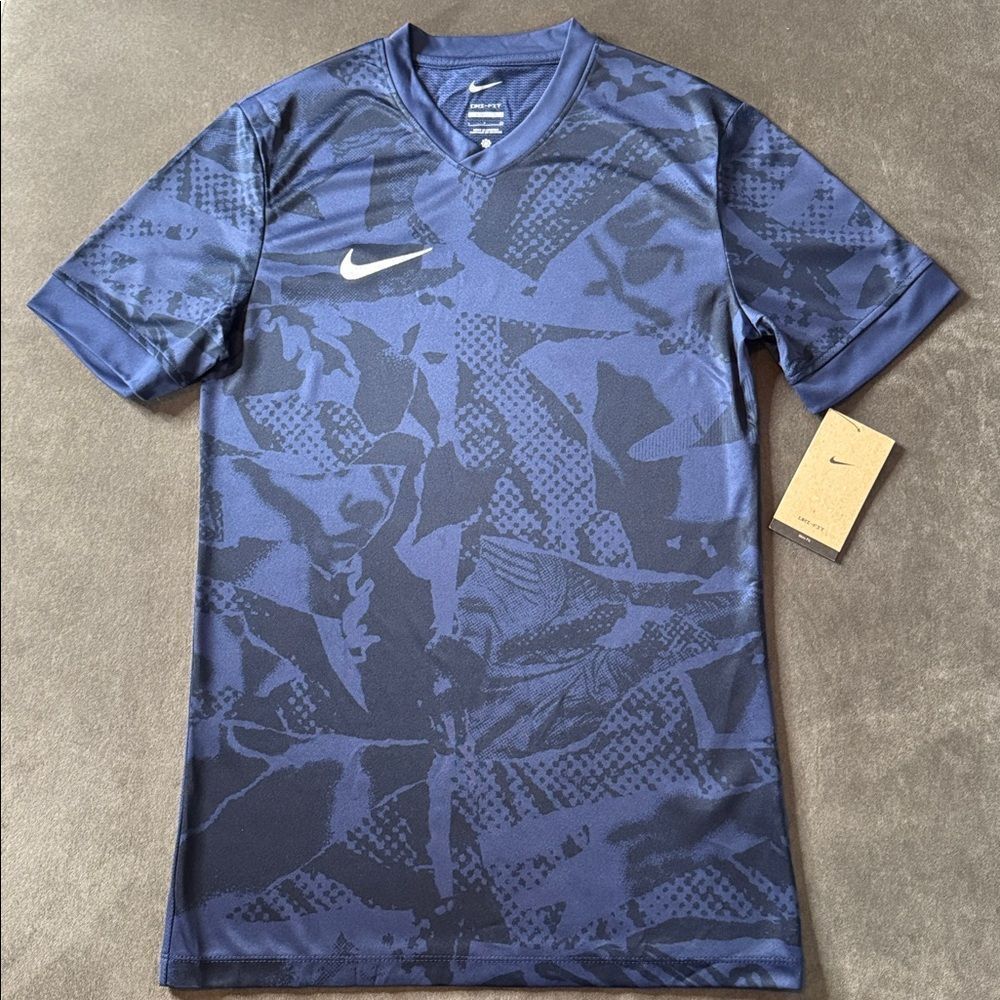 Nike Men’s Short Sleeve Precision VII Shirt Midnight Navy Dark Obsidian SMALL